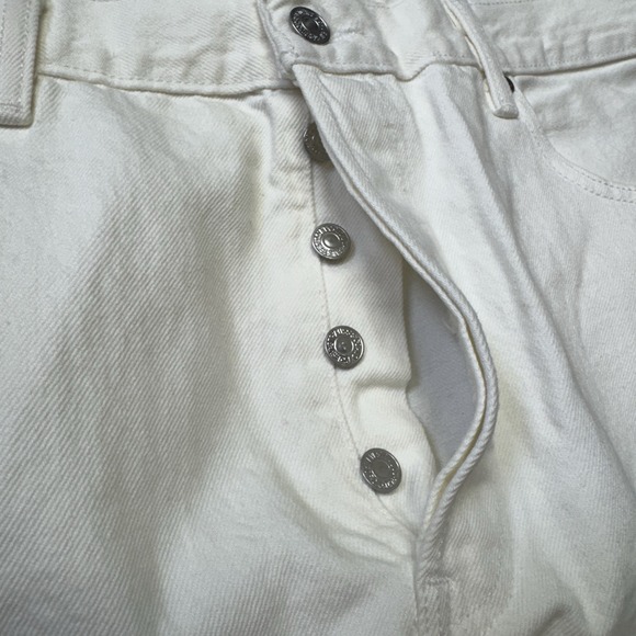 Vintage Levis 501 Jeans Mens 36x36 White Denim Button Fly Straight Leg USA - Picture 13 of 13